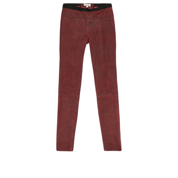 Helmut Lang Patina Cheyenne Leather Legging - XS - Burgundy - Picture 1 of 8